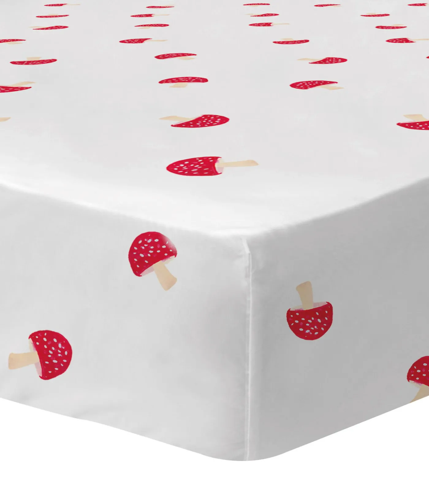 Matt & Rose 100% bedrukt katoenen hoeslaken, FAUNA AND FLORA SECRET GARDEN