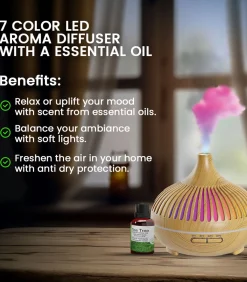 Dr. Ever Youth 7 kleur LED aromadiffusor - VK-stekker / EU-stekker