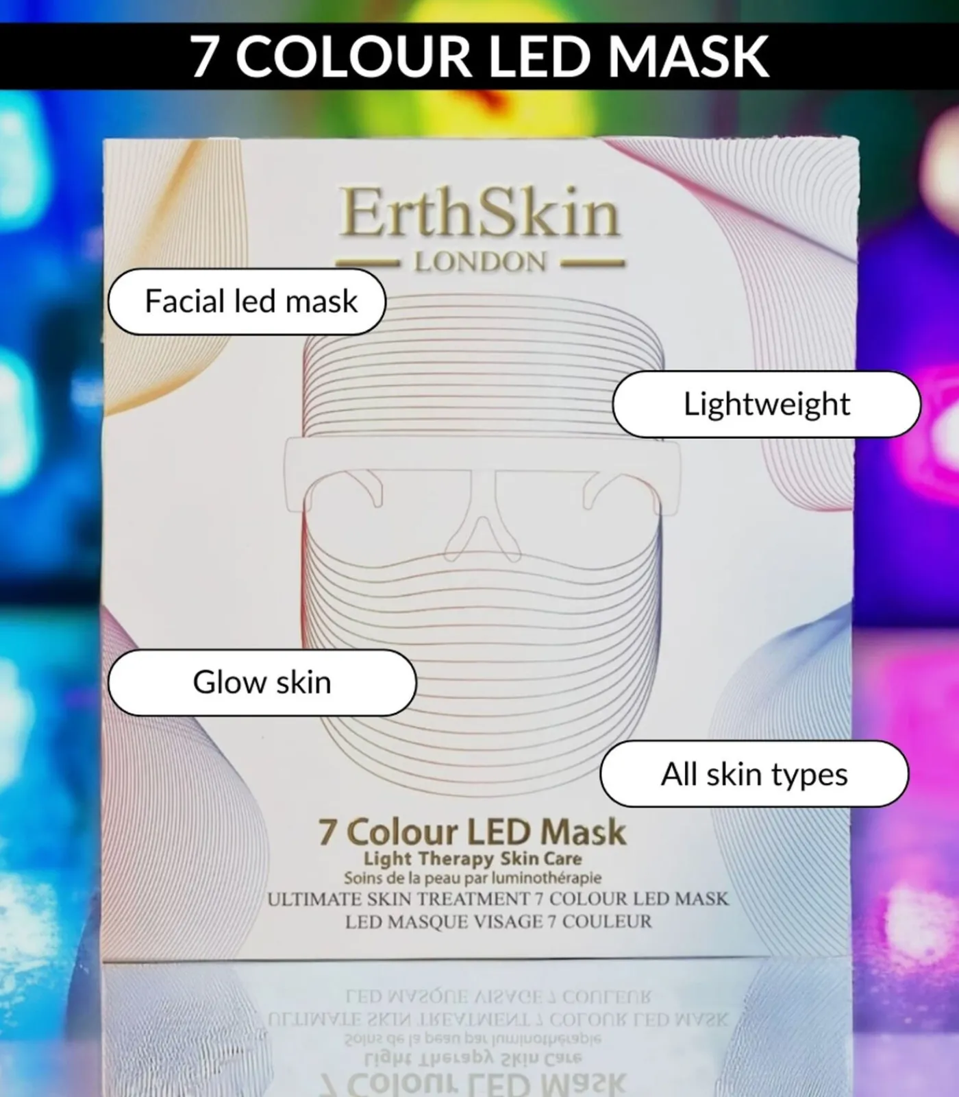 New 7 kleur LED-masker Gezichtsverzorgings Accessoires