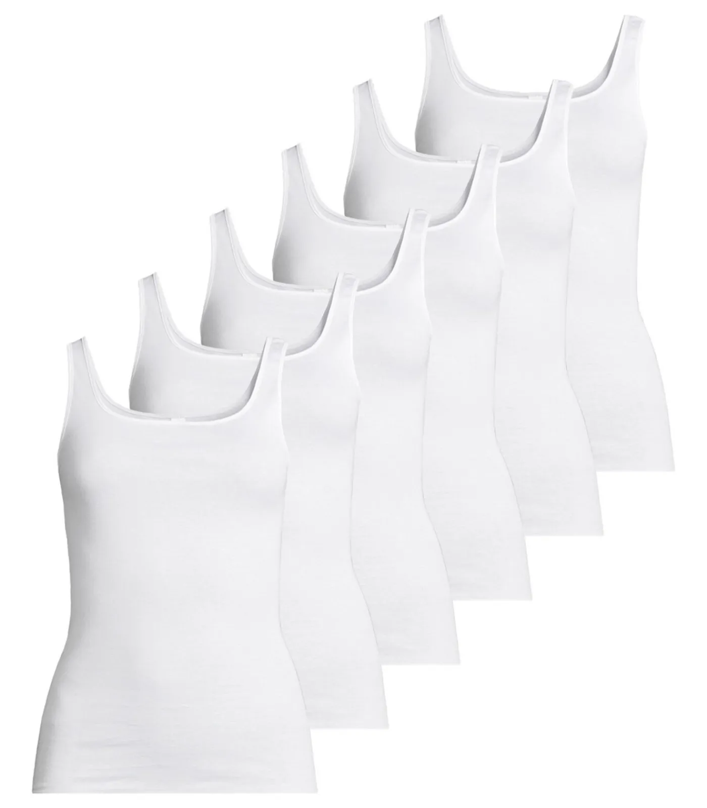 Hot 6 pack Fine Cotton - onderhemd DAMES Onderhemden