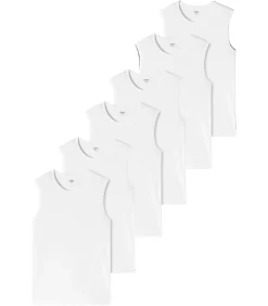 Online 6 pack Basic - onderhemd Heren Tops & Shirts