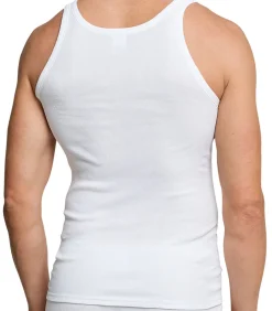 Heren SCHIESSER 4 pack Cotton Essentials dubbelrib - onderhemd