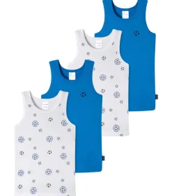 Kinderen SCHIESSER 4 pack fijnrib Organic Cotton - onderhemd