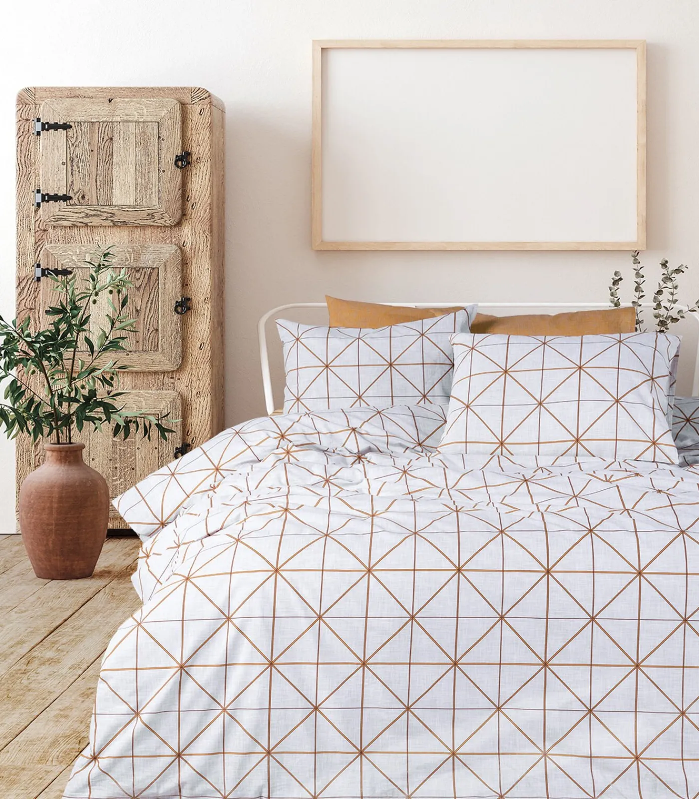 Blanc Avenue 2 persoons beddengoed 200x200 cm+2 kussenslopen 65x65 cm in katoen