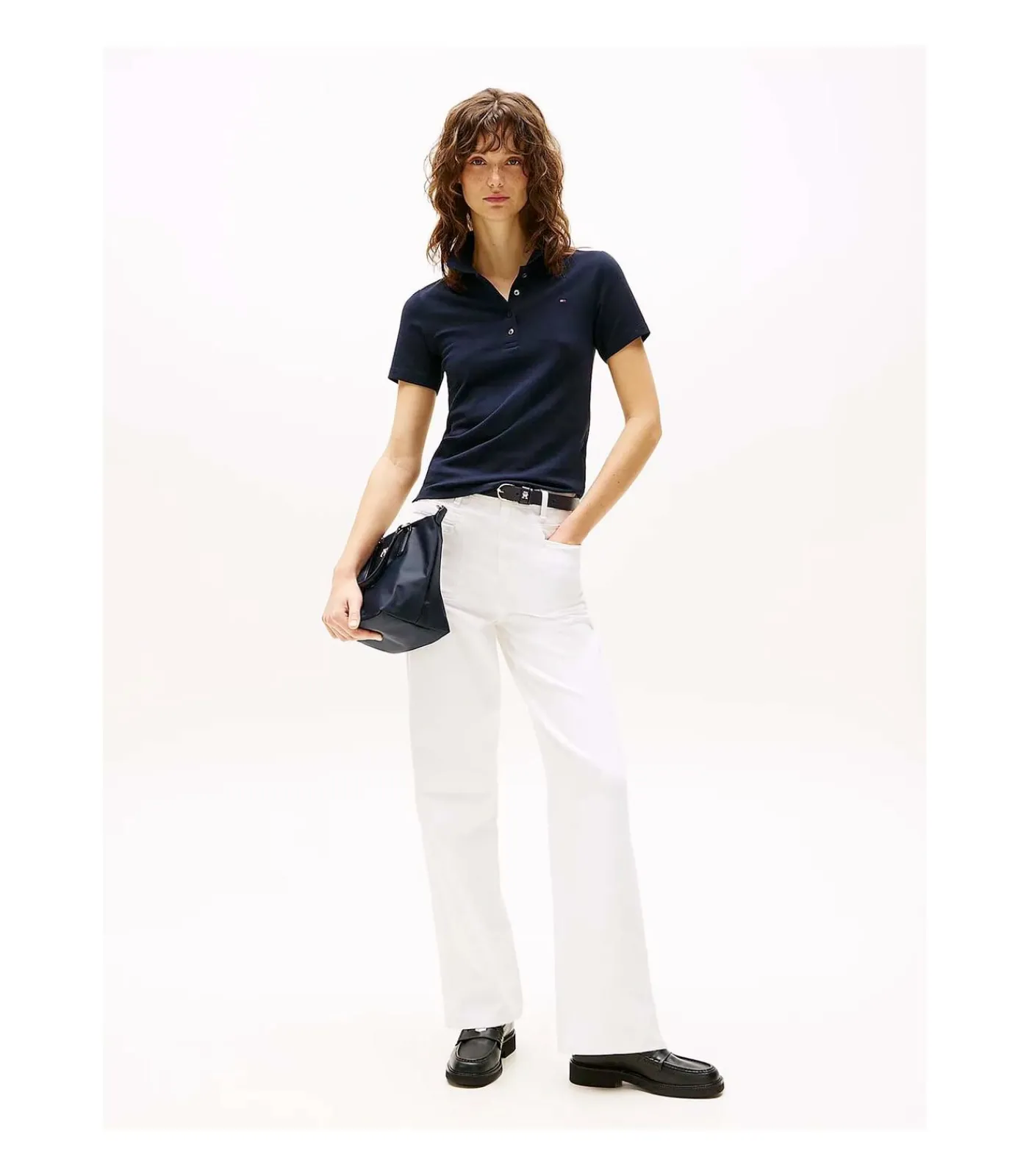 DAMES Tommy Hilfiger 1985 Slim Pique Polo Ss