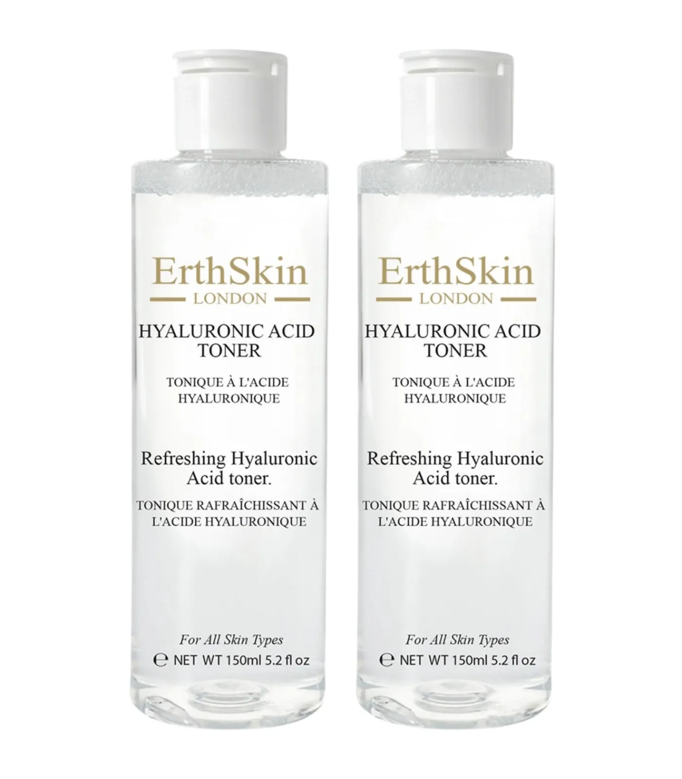 Erth Skin London 2 X Verfrissende hyaluronzuurtoner