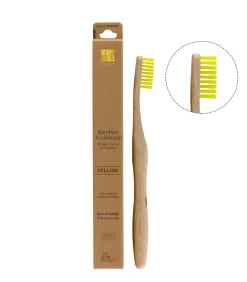 New Aanbevolen Bamboe Tandenborstel van DB: Blauw + Regenboog + Geel Gezicht Sets