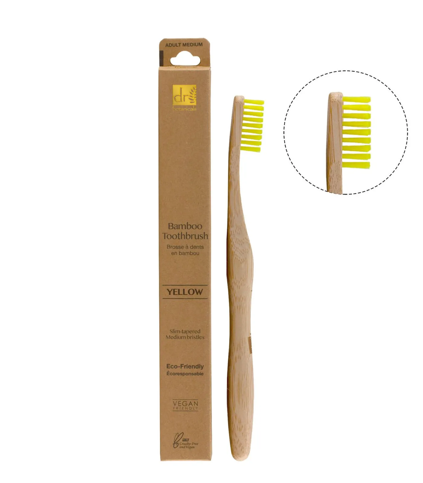 New Aanbevolen Bamboe Tandenborstel van DB: Blauw + Regenboog + Geel Gezicht Sets