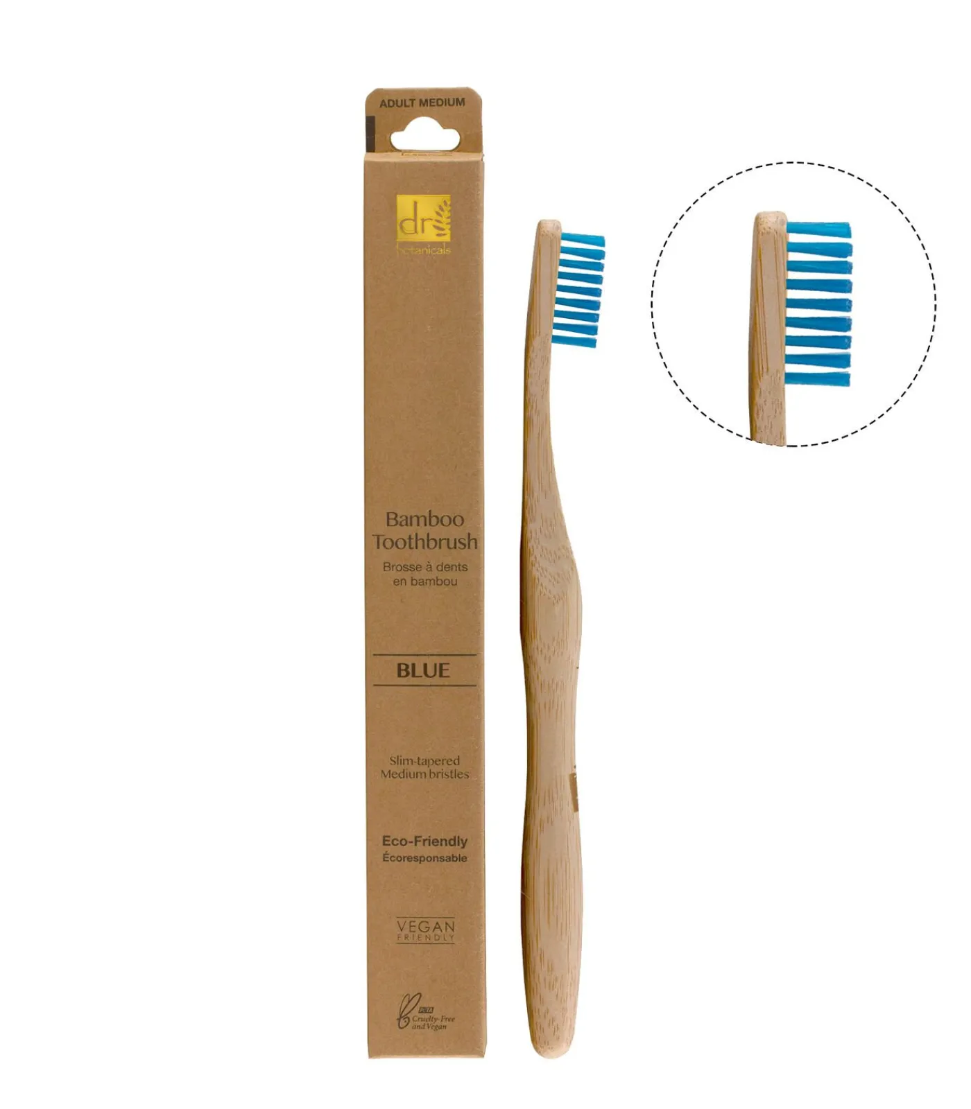 New Aanbevolen Bamboe Tandenborstel van DB: Blauw + Regenboog + Geel Gezicht Sets