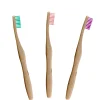 Outlet Aanbevolen Bamboe Tandenborstel van DB: Groen + Roze + Paars Gezicht Sets