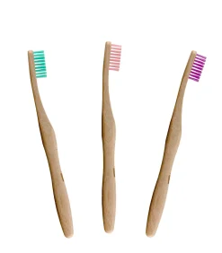 Outlet Aanbevolen Bamboe Tandenborstel van DB: Groen + Roze + Paars Gezicht Sets