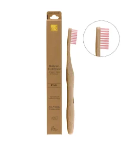 Outlet Aanbevolen Bamboe Tandenborstel van DB: Groen + Roze + Paars Gezicht Sets