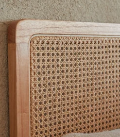 Adèle - Hoofdbord van gevlochten riet 160 cm Bedden