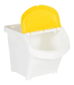 vidaXL Afvalbakken met deksels stapelbaar 3 st PP 78 L wit