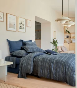 Blanc des Vosges ALLEGRO Bleu Corinthe - Laken 100% coton