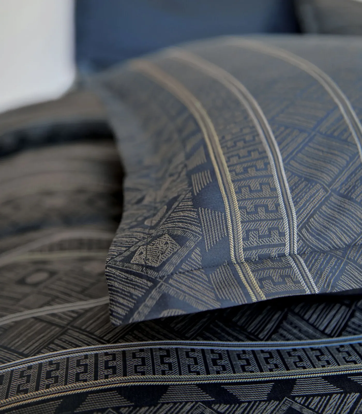 Blanc des Vosges ALLEGRO Bleu Corinthe - Laken 100% coton