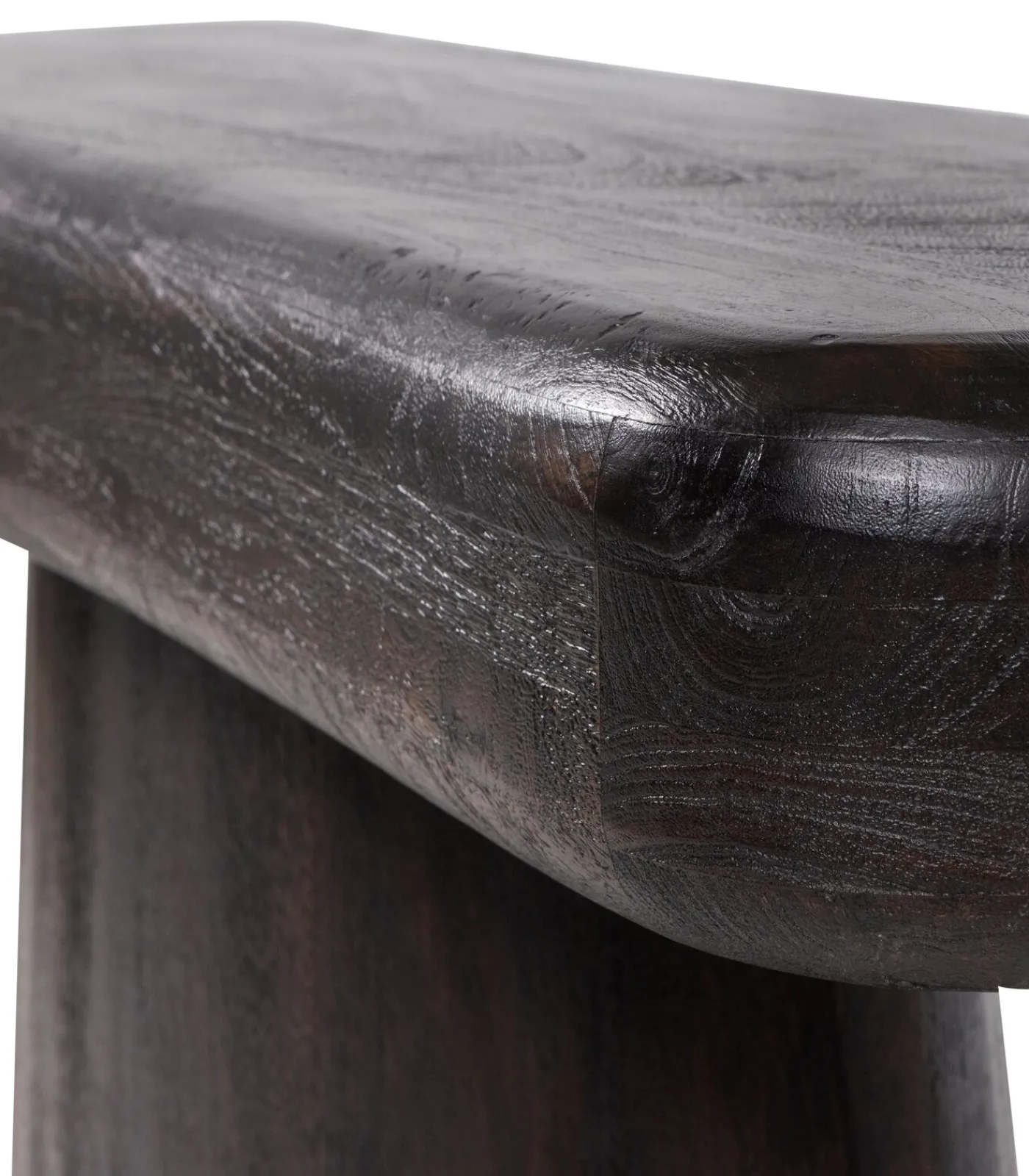 WOOOD Amco Sidetable - Mango Hout - Zwart - 76x120x40