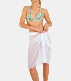 Discount ange sarong in witte voile BIG UNI DAMES Badmode