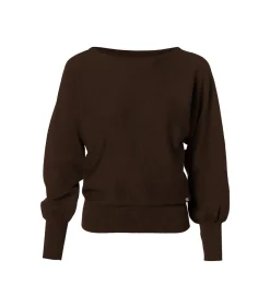 Online Angelina Trui Donkerbruin DAMES Truien & Cardigans