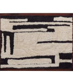 Anka Wanddeco - Katoen/Hout - Zwart/Wit - 90x60x10 Decoratie