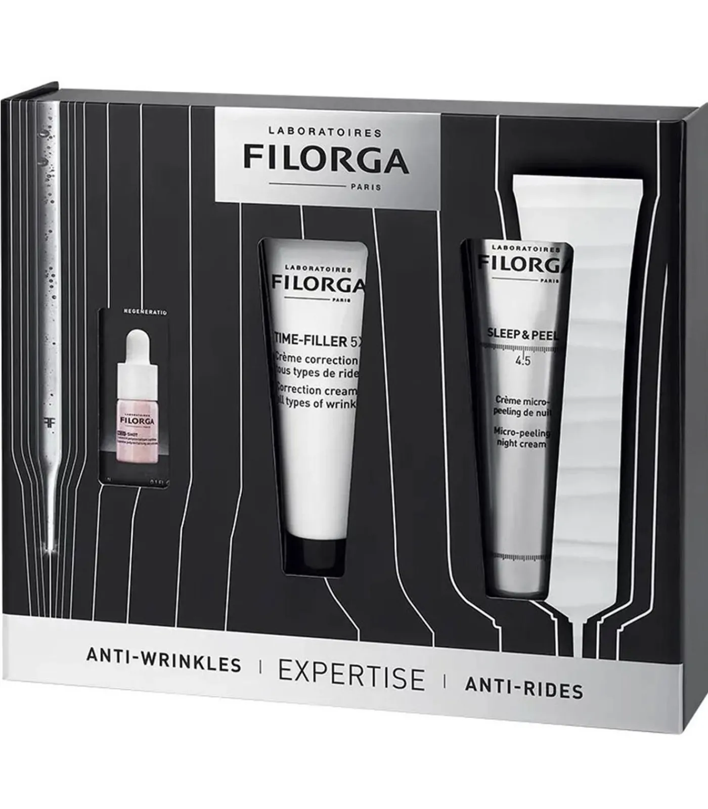 Hot Anti-Rimpel Expertise Set Time-Filler – Nachtcrème 40 ml + Crème 30 ml + Concentrate 3 ml Beauty Gift Sets
