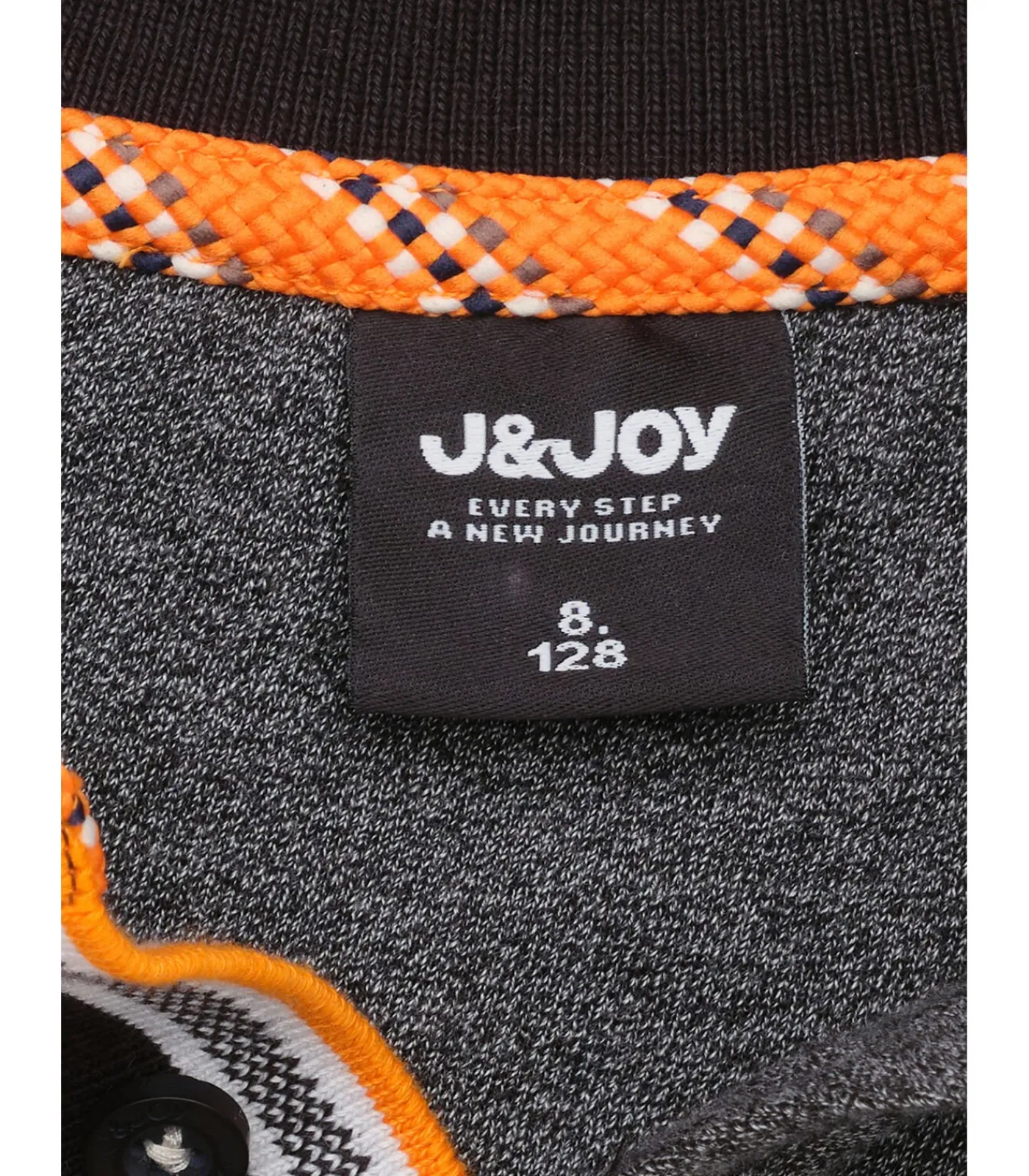 Kinderen J&JOY Antracietkleurige polo voor jongens met Santiago-logo op de rug