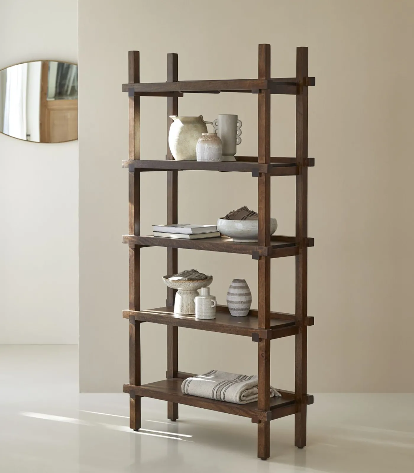 Clearance Arko - Hoge boekenkast in massief mangohout Meubels