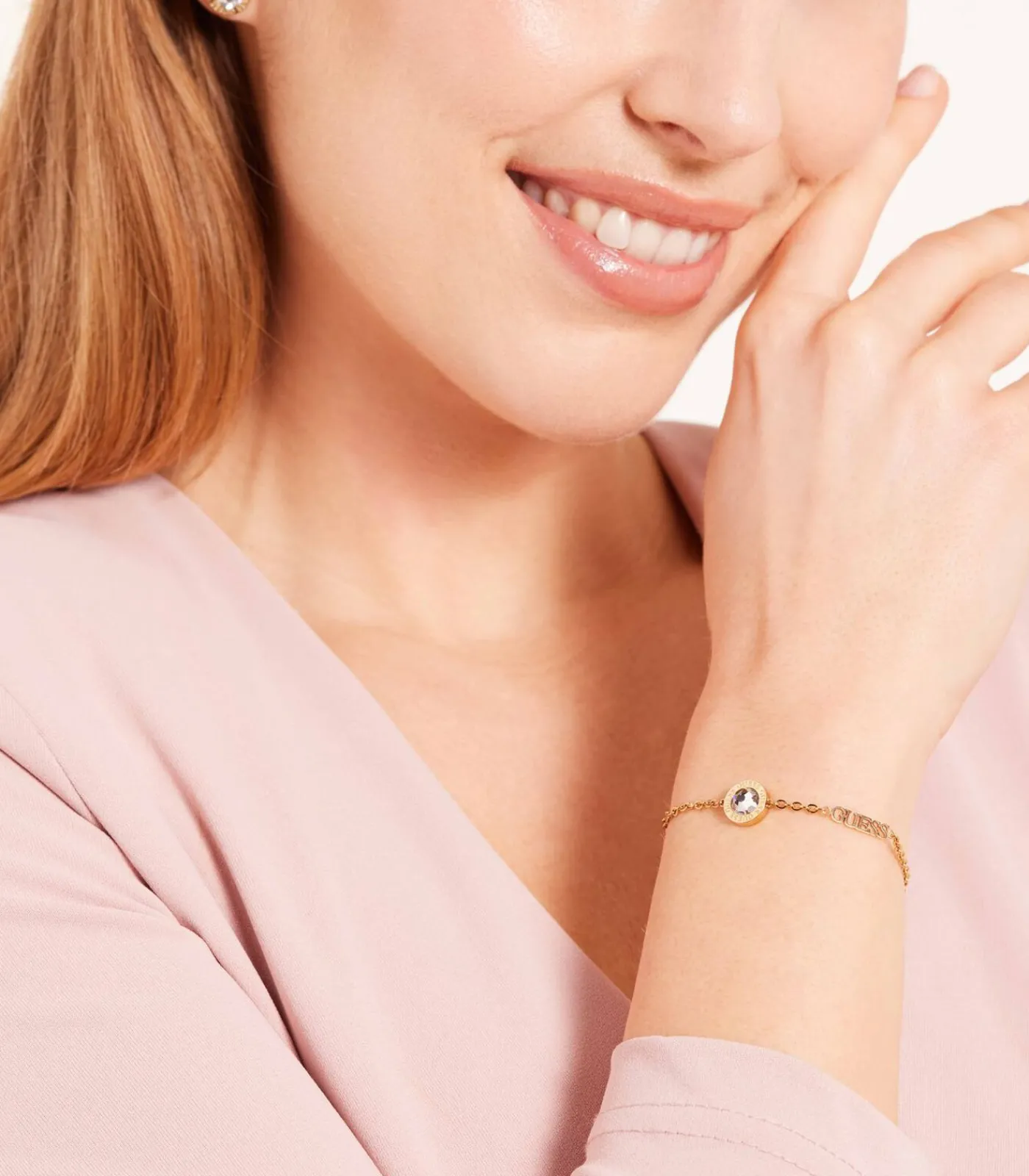 DAMES GUESS Armband 'Color My Day' Staal