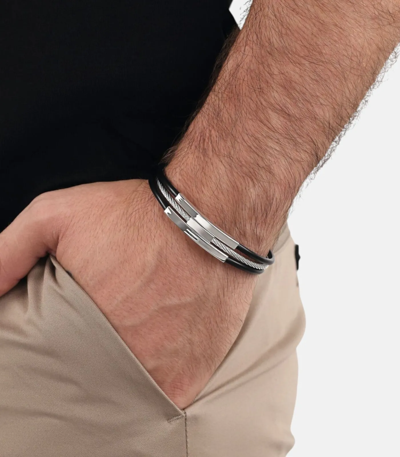 Hot Armband für Herren, Edelstahl Heren Armbanden