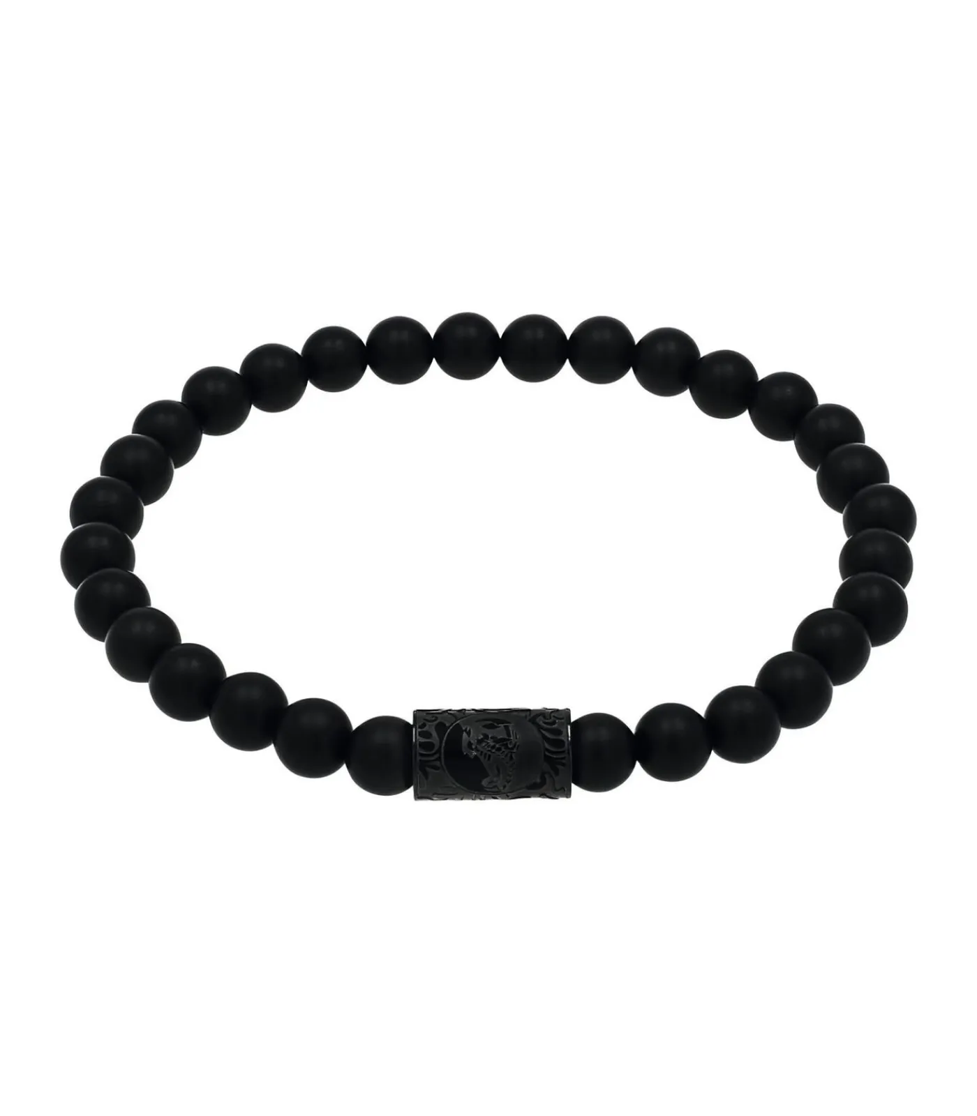 Heren Amor Armband voor dames en heren, unisex, roestvrij staal, onyx | schorpioen