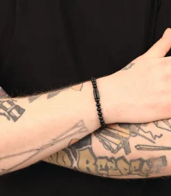 Outlet Armband voor dames en heren, unisex, roestvrij staal, onyx | schorpioen Heren Armbanden