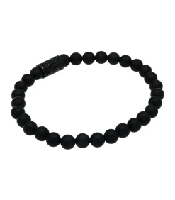Outlet Armband voor dames en heren, unisex, roestvrij staal, onyx | schorpioen Heren Armbanden