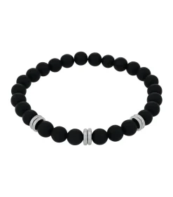 Heren Amor Armband voor mannen, roestvrij staal, agaat