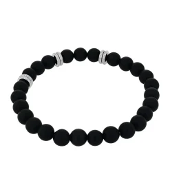 Heren Amor Armband voor mannen, roestvrij staal, agaat