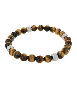 Hot Armband voor mannen, roestvrij staal, tijgeroog Heren Armbanden