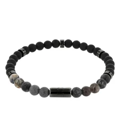 Heren JOOP! Armband voor mannen, roestvrij staal, agaat, lijnsteen