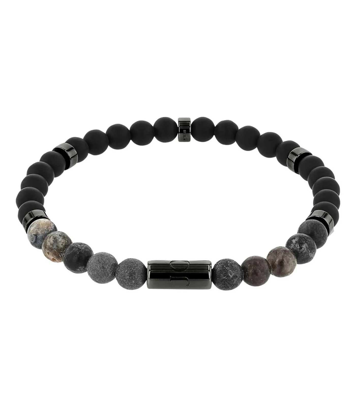 Heren JOOP! Armband voor mannen, roestvrij staal, agaat, lijnsteen