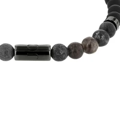 Heren JOOP! Armband voor mannen, roestvrij staal, agaat, lijnsteen