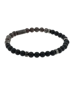 Heren JOOP! Armband voor mannen, roestvrij staal, agaat, lijnsteen