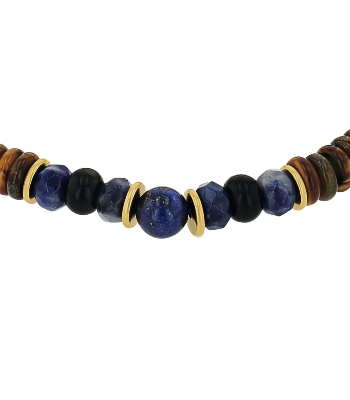 Sale Armband voor mannen, roestvrij staal, lapis, synthetische edelsteen, agaat, tijgeroog Heren Armbanden