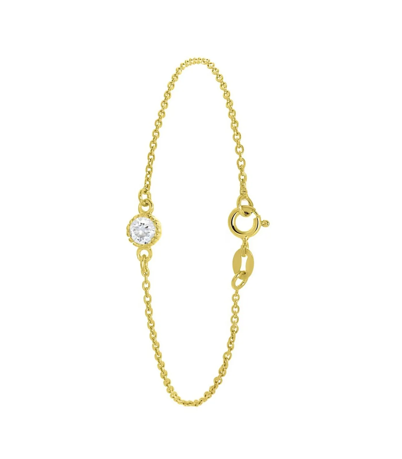 DAMES Lucardi Armband Zilver 19 cm - Goudkleurig