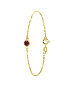 DAMES Lucardi Armband Zilver 19 cm - Goudkleurig