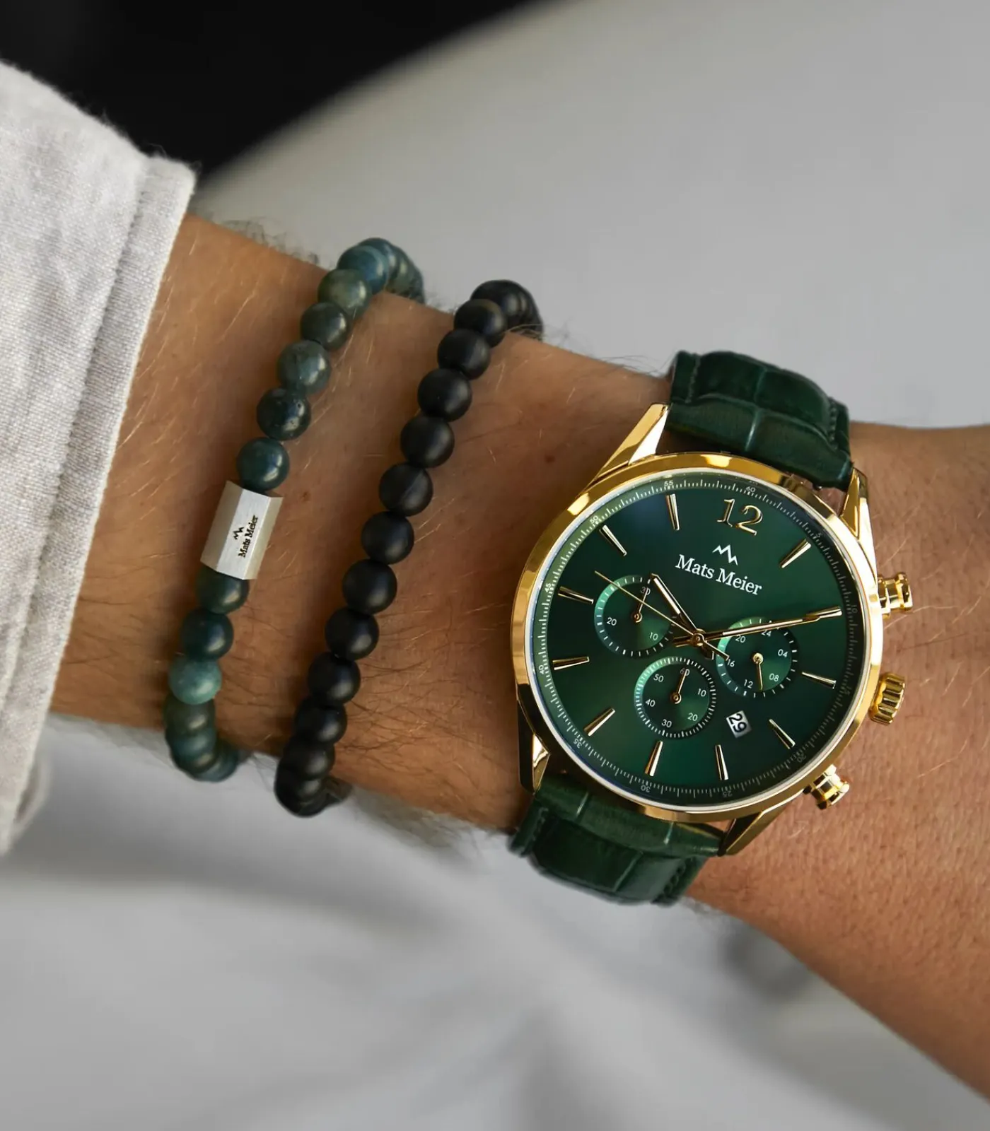 Heren Mats Meier Armband Zwart MM90034