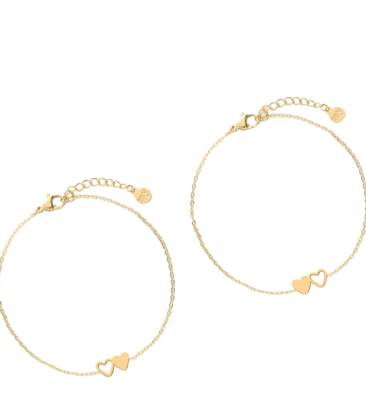 Best Armbanden set twee hartjes DAMES Armbanden