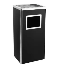 vidaXL Asbak/prullenbak Hotel 45 L staal zwart