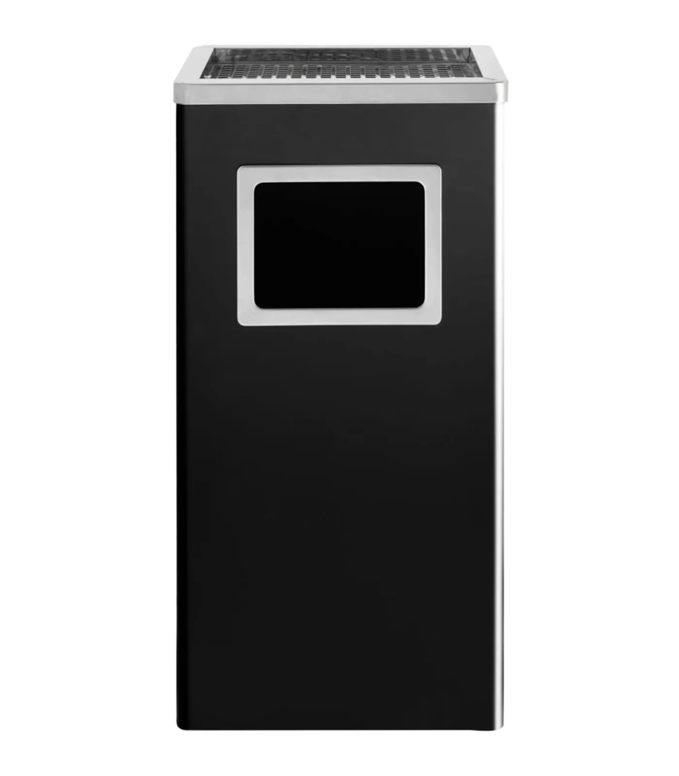 vidaXL Asbak/prullenbak Hotel 45 L staal zwart