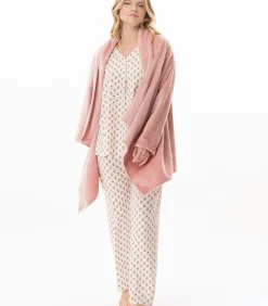 Clearance Asymmetrische jas van flanellen pluche ESSENTIEL 179 DAMES Loungewear