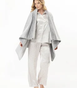 DAMES LE CHAT Asymmetrische jas van flanellen pluche ESSENTIEL 179