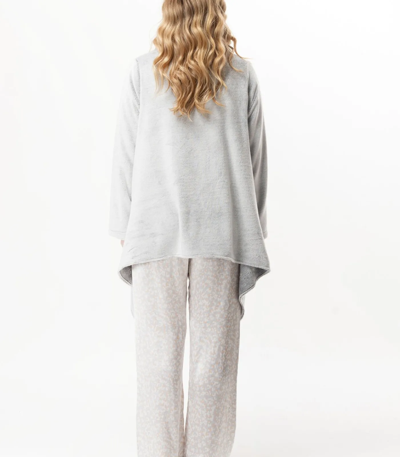 DAMES LE CHAT Asymmetrische jas van flanellen pluche ESSENTIEL 179