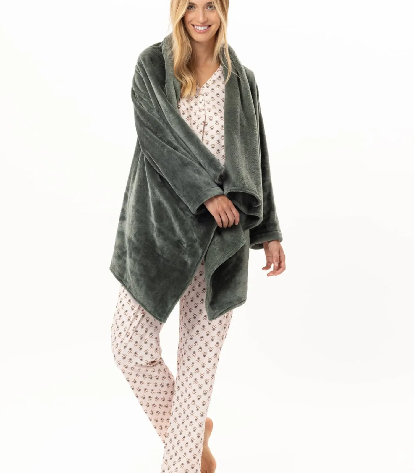 DAMES LE CHAT Asymmetrische jas van flanellen pluche ESSENTIEL 179